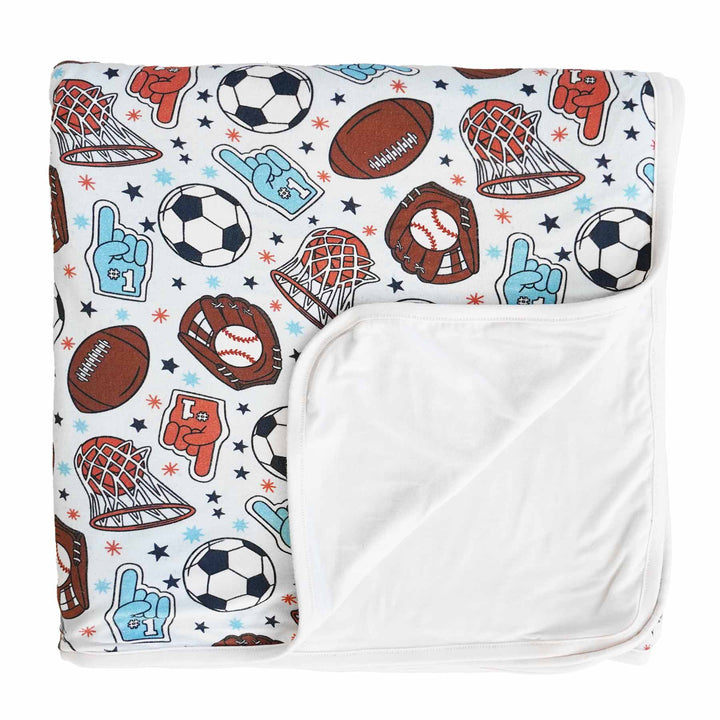 half time double sided bamboo blanket for kids 