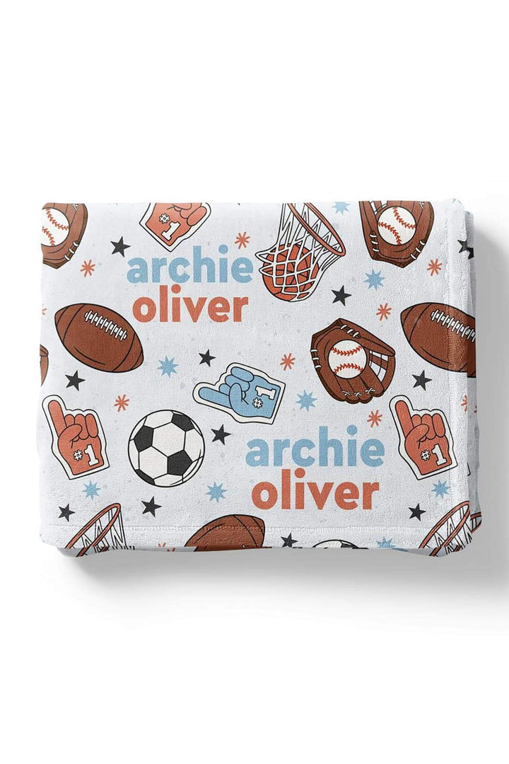 half time personalized kids blanket 