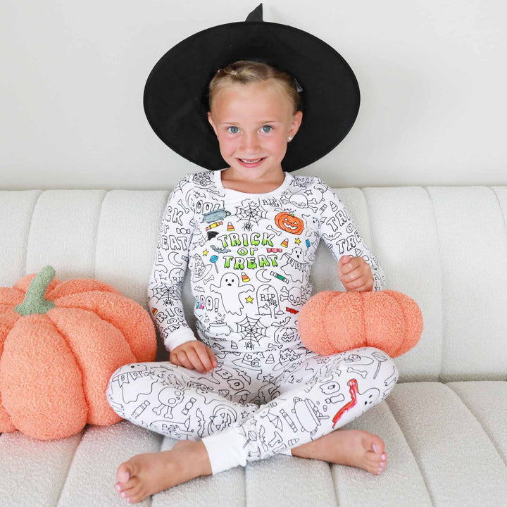 Colorable Pajama Set | No Tricks All Treats