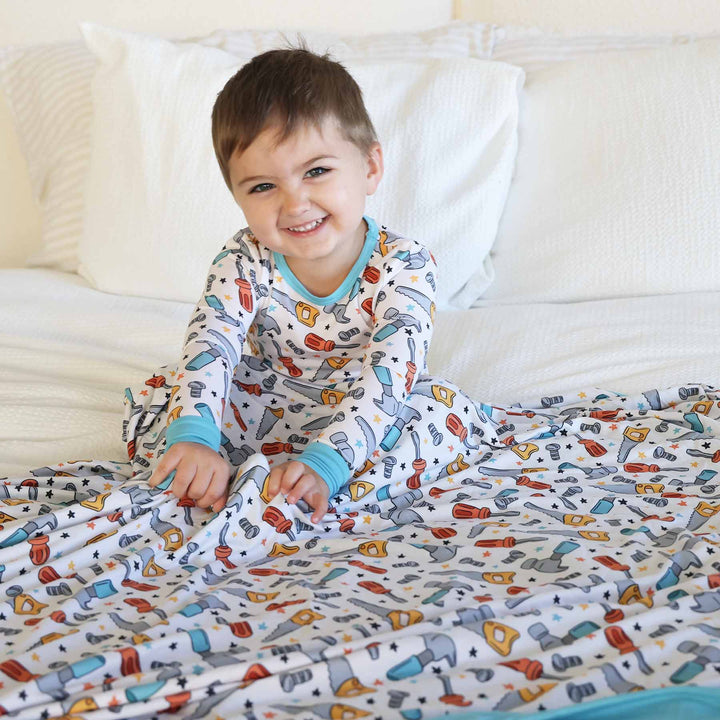 colorful tool kids blanket for boys