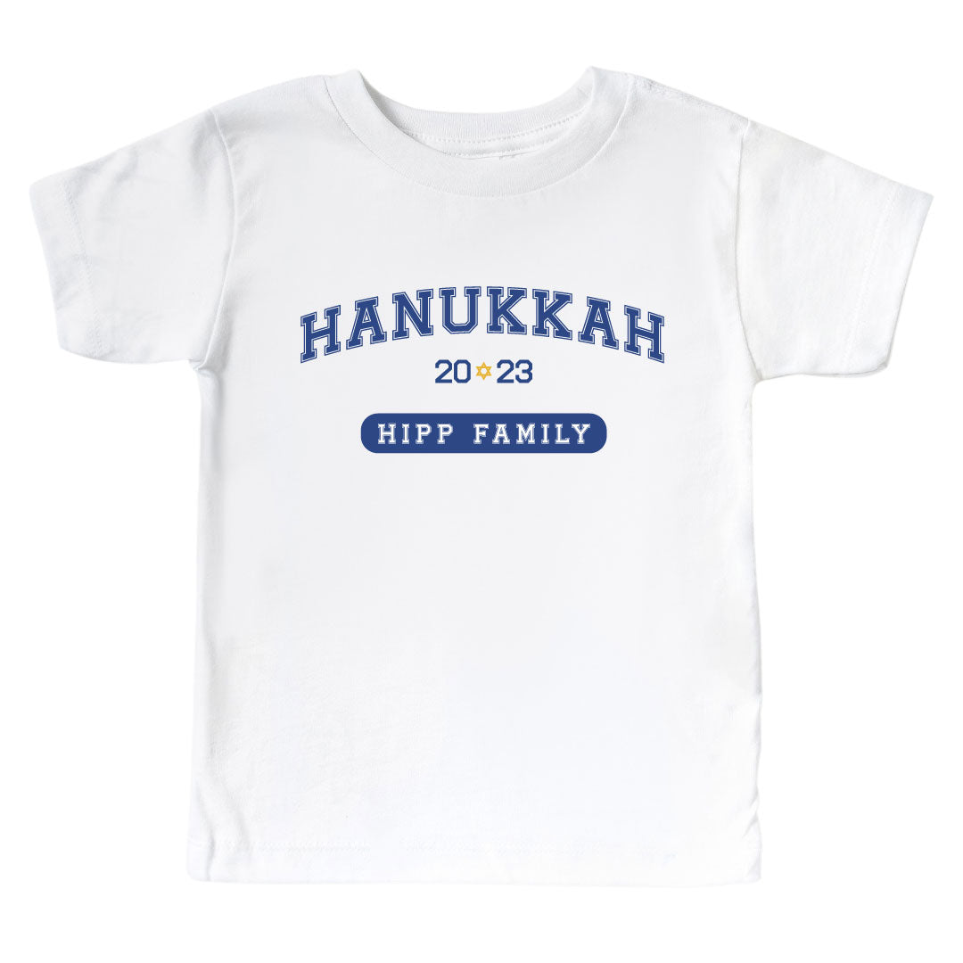 personalized hanukkah graphic tee for kids 