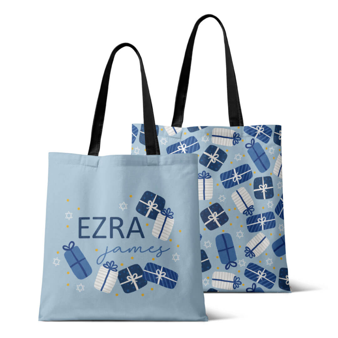 personalized hanukkah tote 