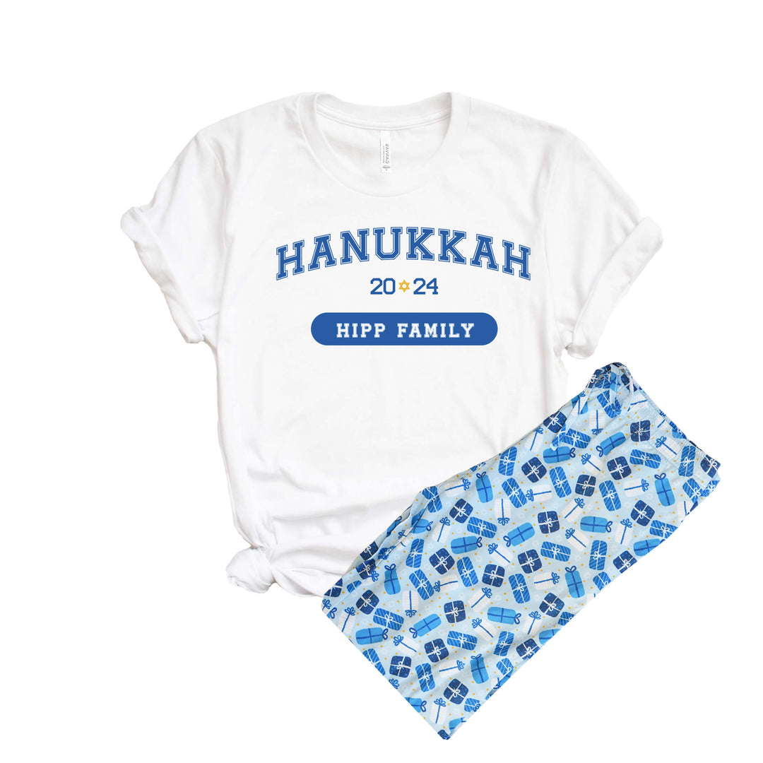 personalized adult graphic tee hanukkah 