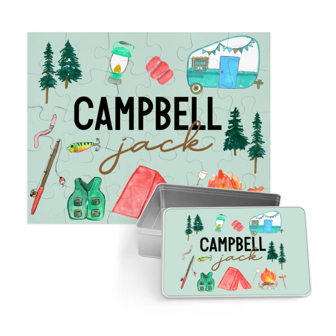 Kids Personalized 30 Piece Puzzle | Happy Camper
