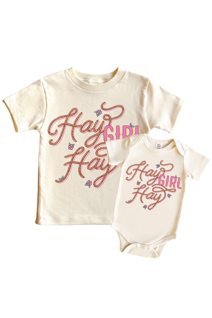 hay girl hay graphic tee and bodysuit for girls 