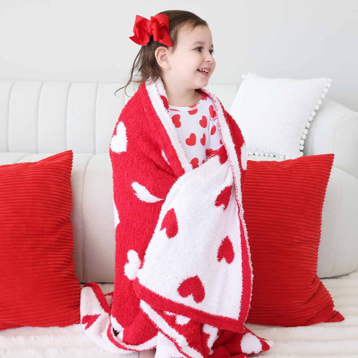 heart cuddlelane blanket for babies and kids