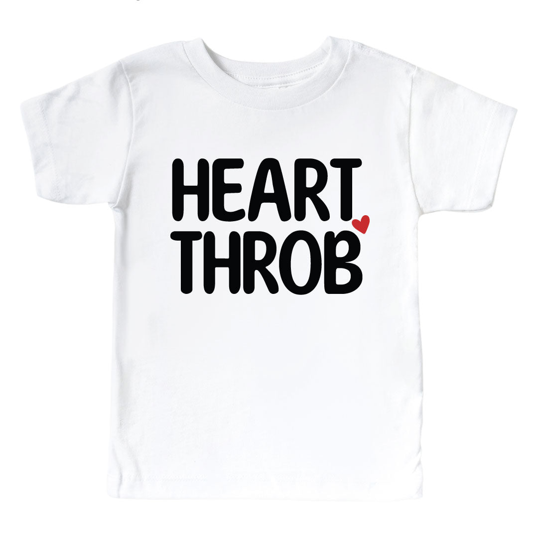 heart throb valentine's day graphic tee for kids 