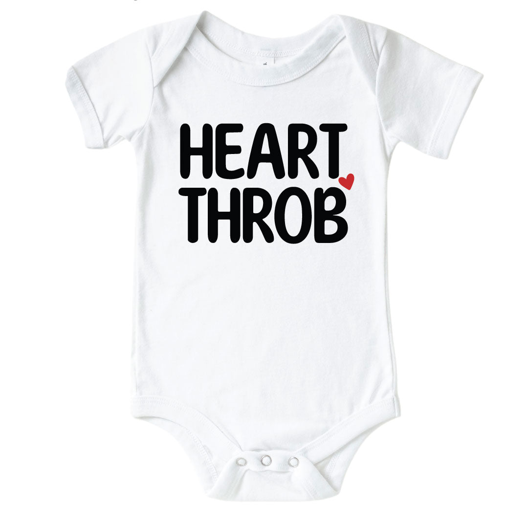 heart throb graphic bodysuit for babies valentine's day 