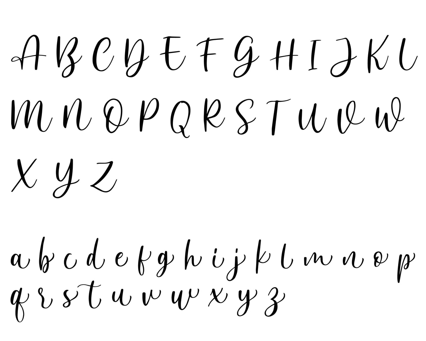 heart script font 