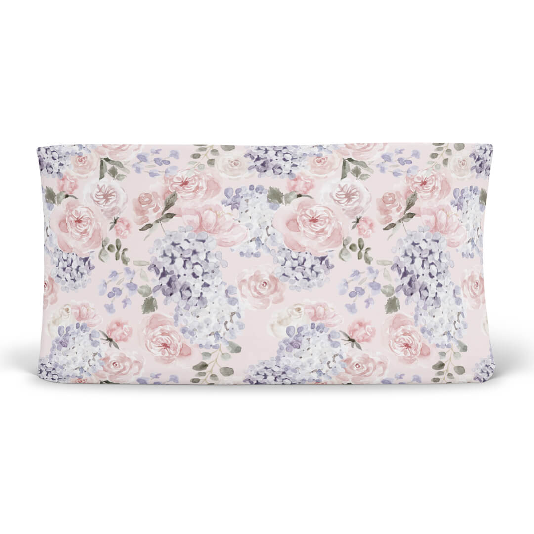 hydrangea changing pad cover