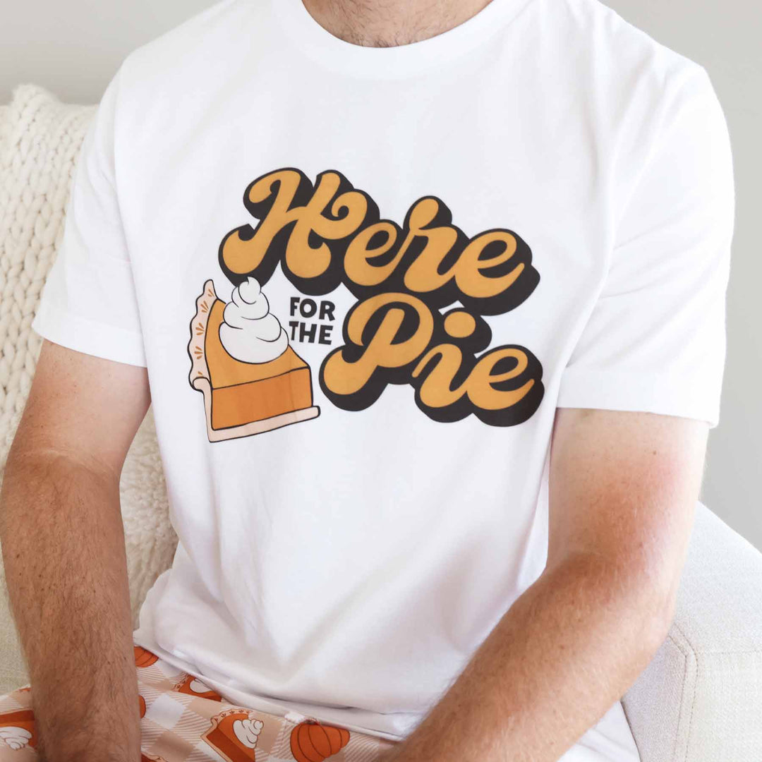 thanksgiving adult graphic tee here for the pie