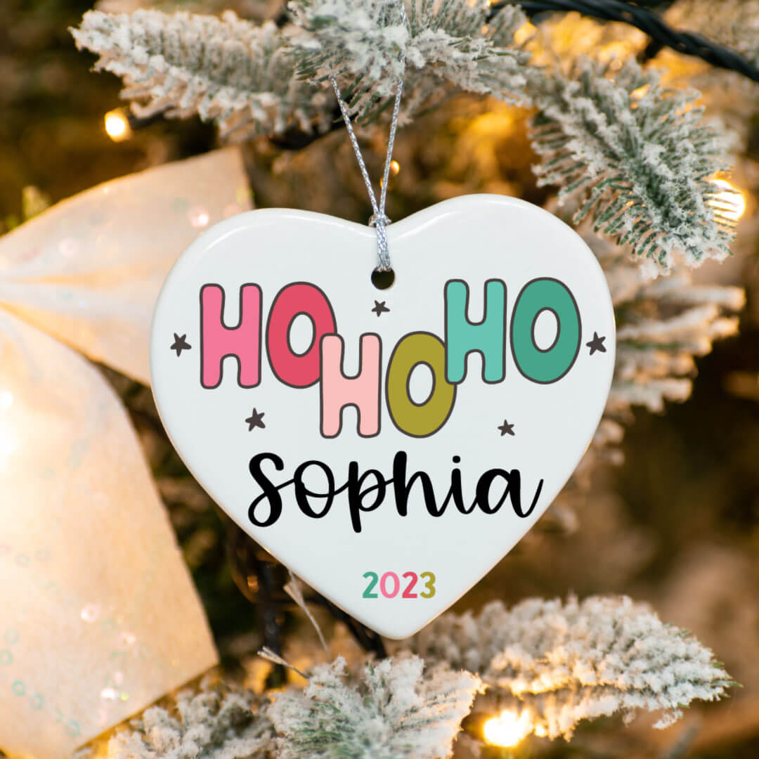 ho ho ho ornament personalized