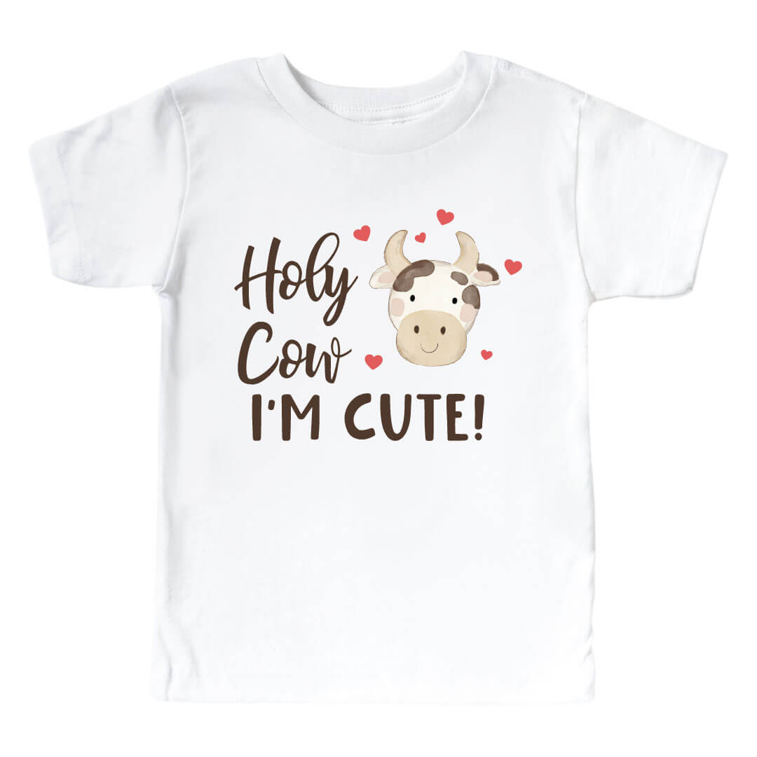 holy cow i'm cute graphic tee for kids 