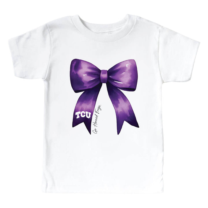 Texas Christian University | Footballs & Bows Kids Graphic Tee