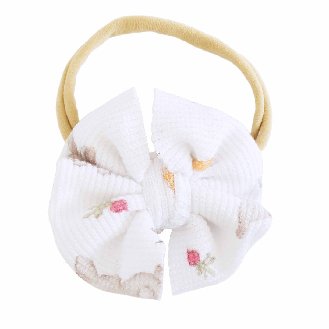 hop little bunnies waffle bow headband