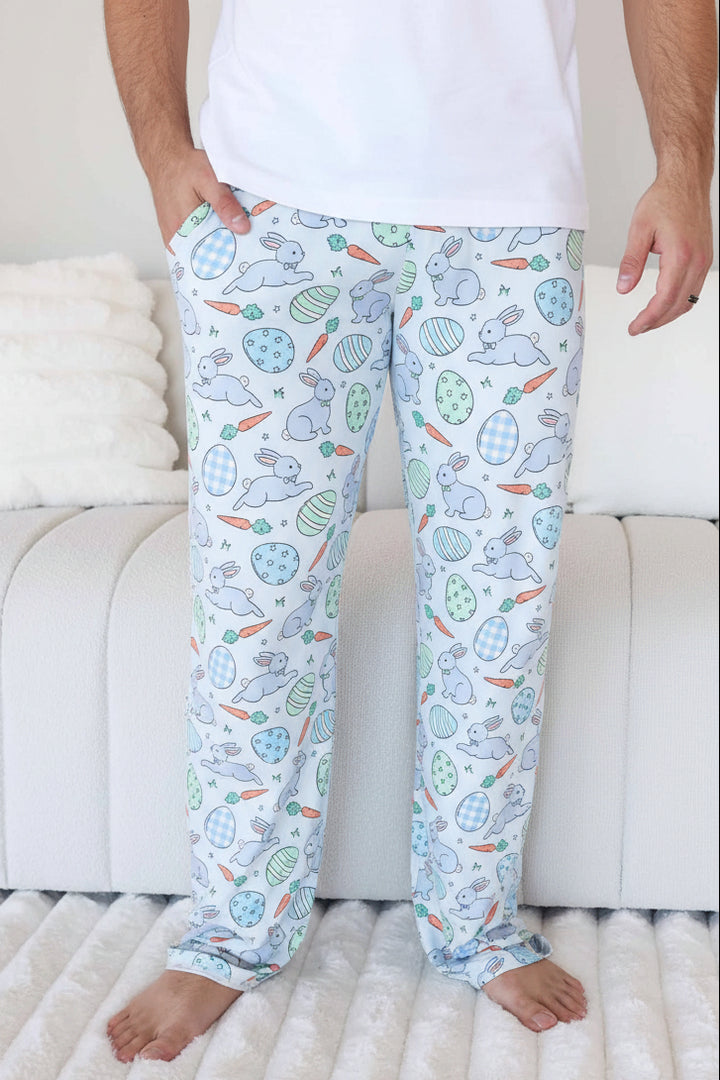 blue hoppy spring lounge pants for adults 