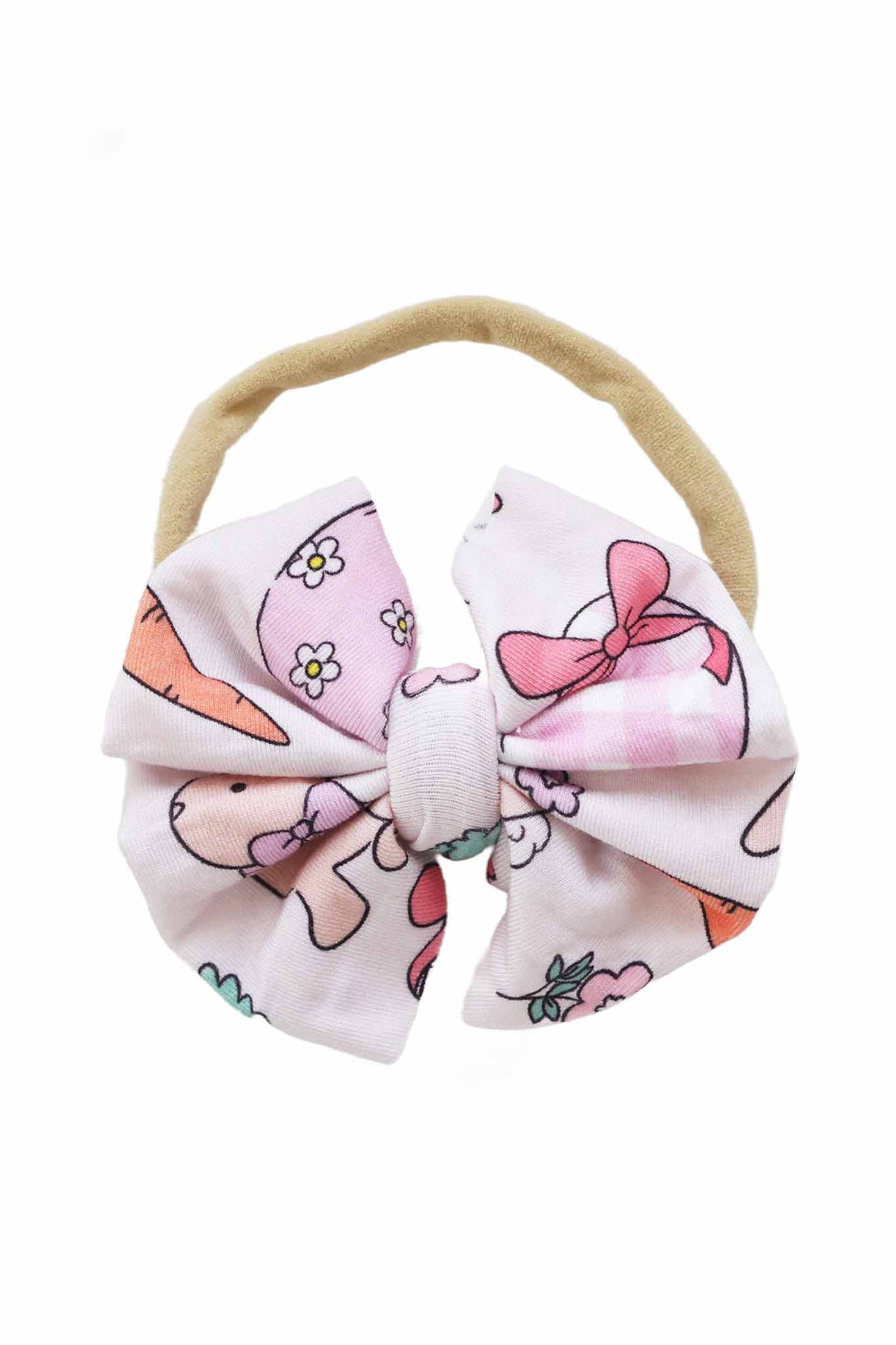 hoppy spring knit bow headband for babies 