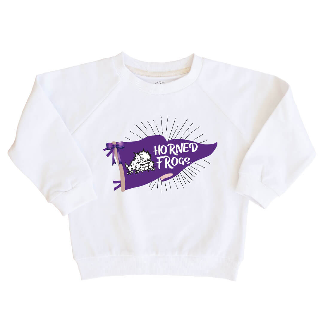 Texas Christian University | Footballs & Bows Kids Graphic Sweatshirts