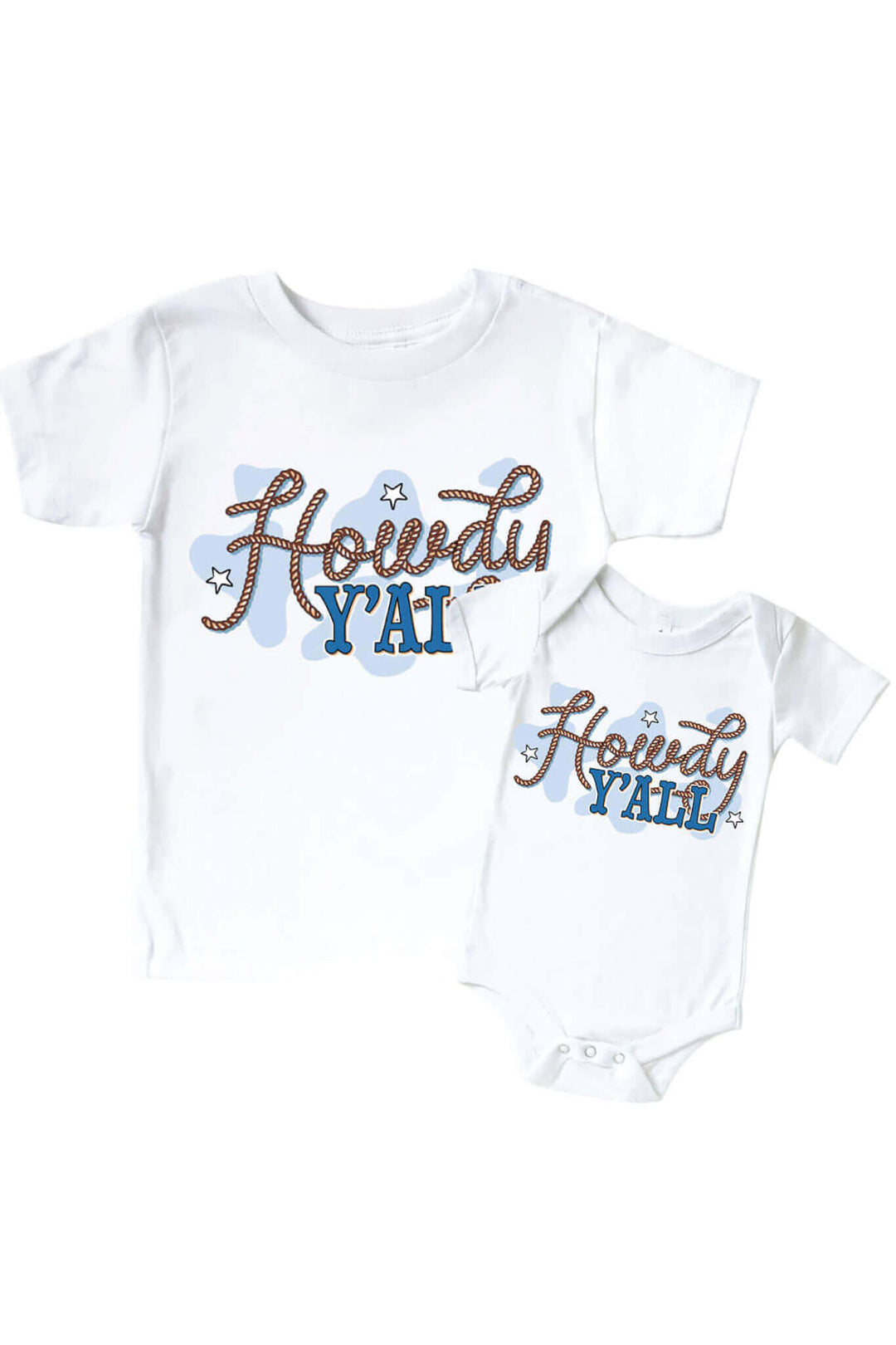 howdy y'all graphic tee and bodysuit for boys 