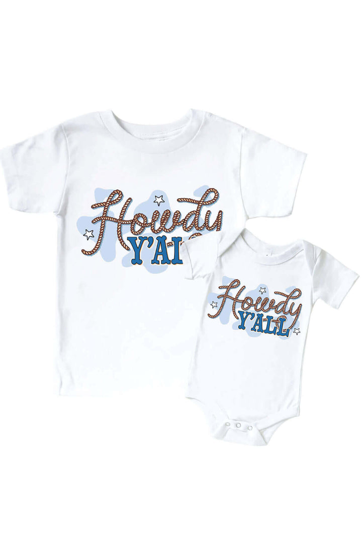 howdy y'all graphic tee and bodysuit for boys 