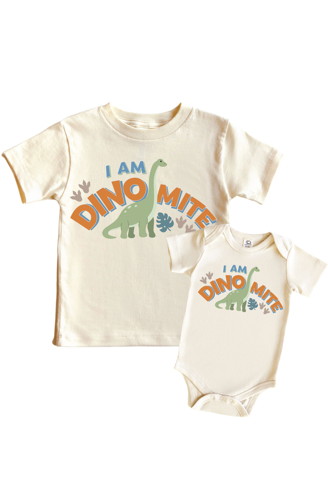 i am dino-mite graphic tee and bodysuit for boys 