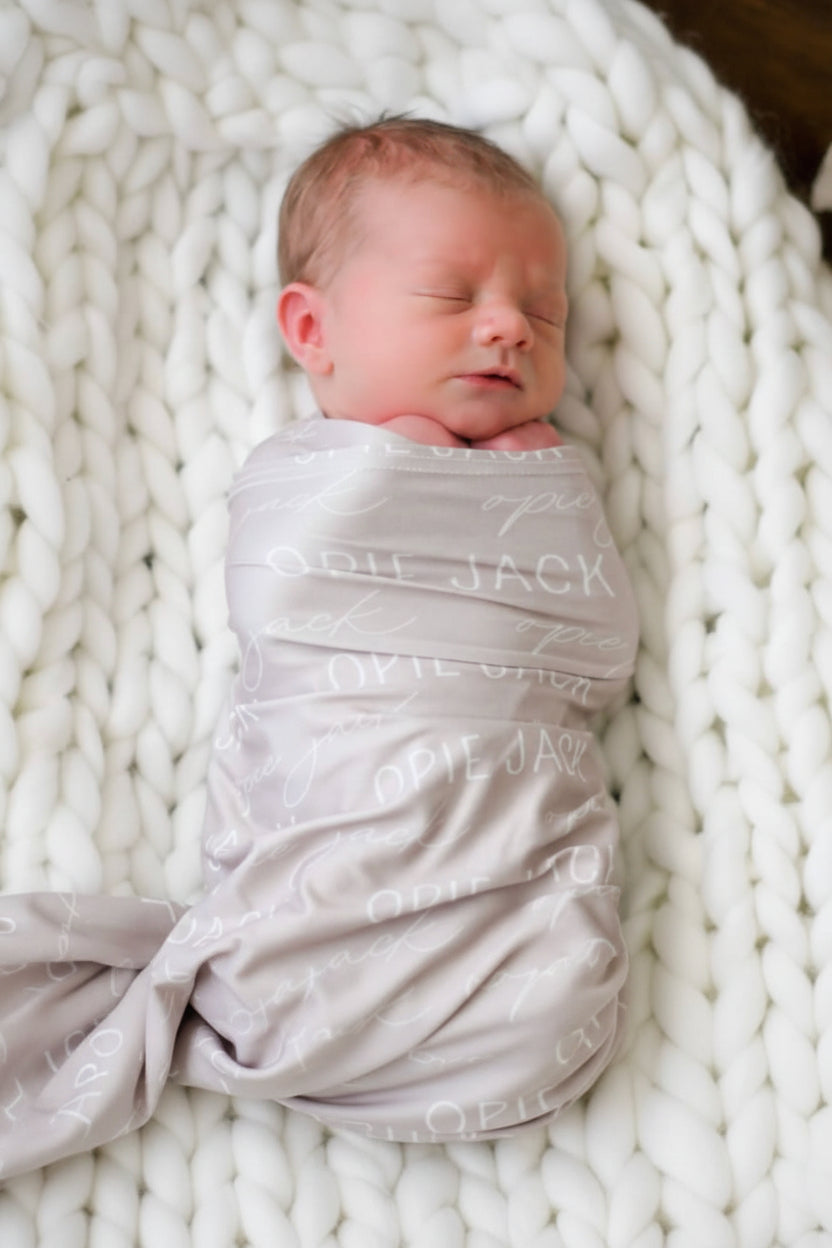 Personalized Baby Name Swaddle Blanket