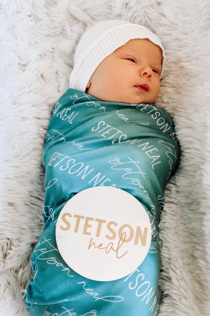 Personalized Baby Name Swaddle Blanket