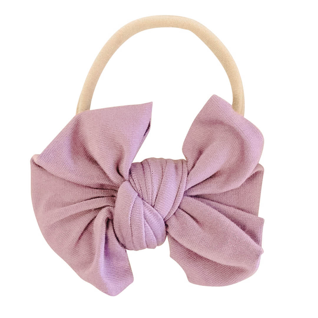 Solid Knit Bow Headbands