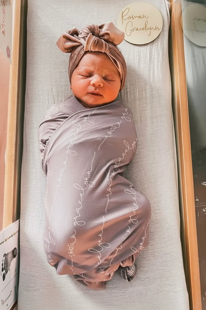 Personalized Baby Name Swaddle Blanket