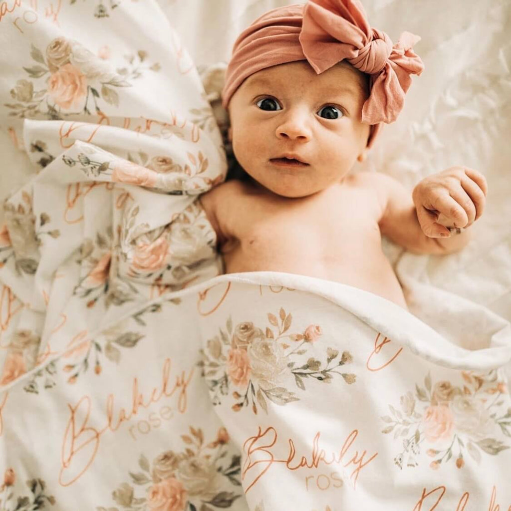 Remis Vines Personalized Name Swaddle Blanket