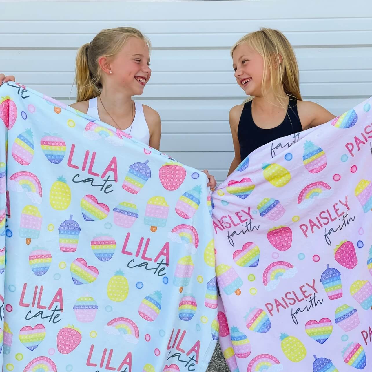ice cream personalized kids blanket 