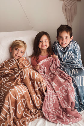 rustic color name blanket personalized 