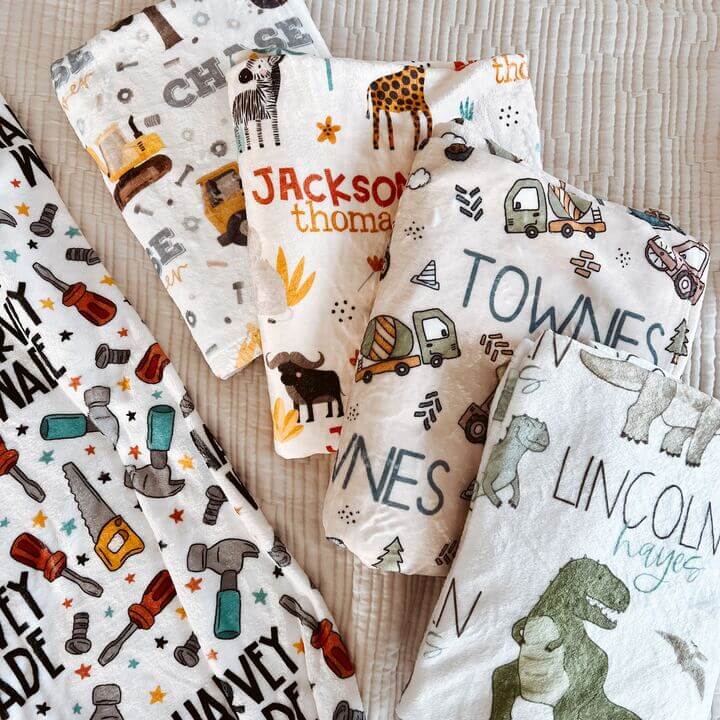 Personalized Themed Blankets for Boys