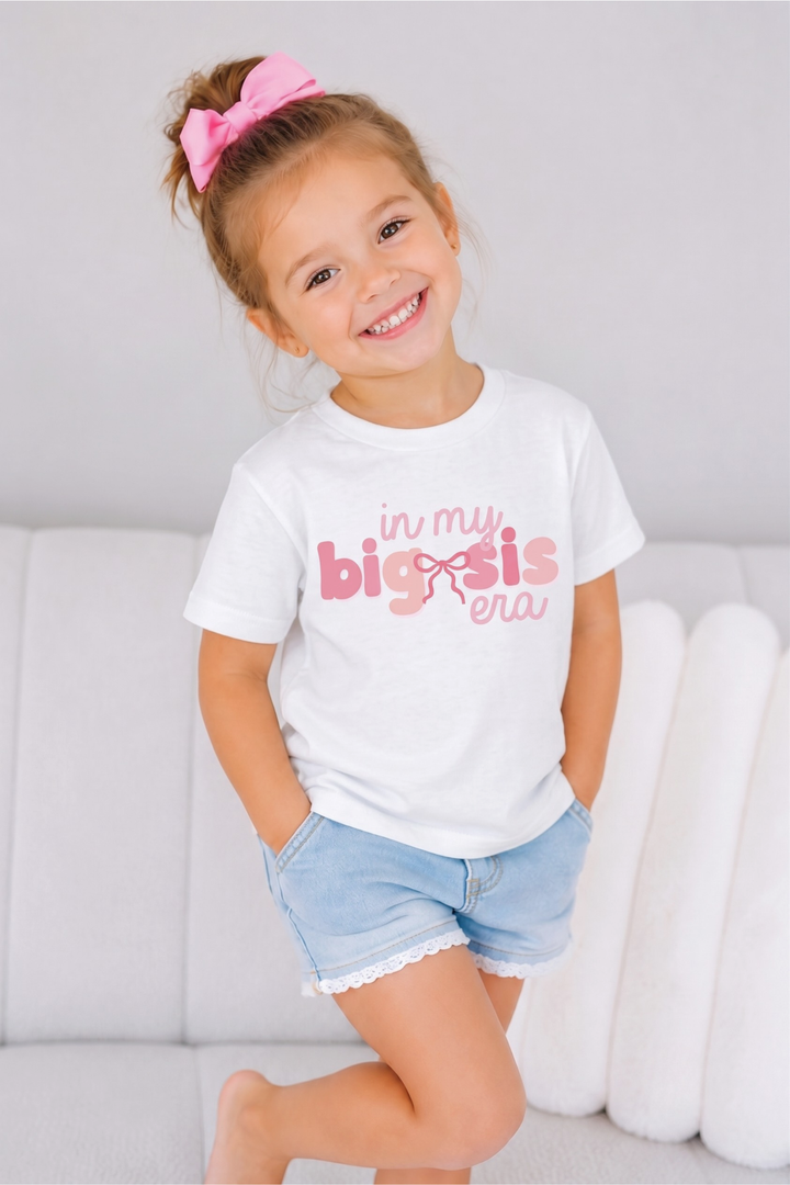 Big Sis Era Kids Graphic Tee | White