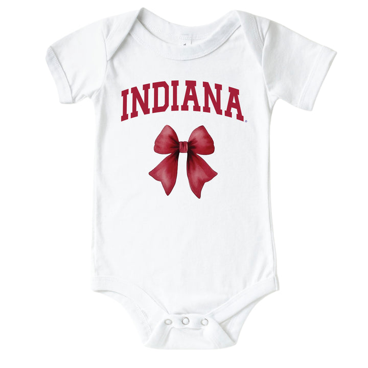 Indiana University | Footballs & Bows Graphic Bodysuit