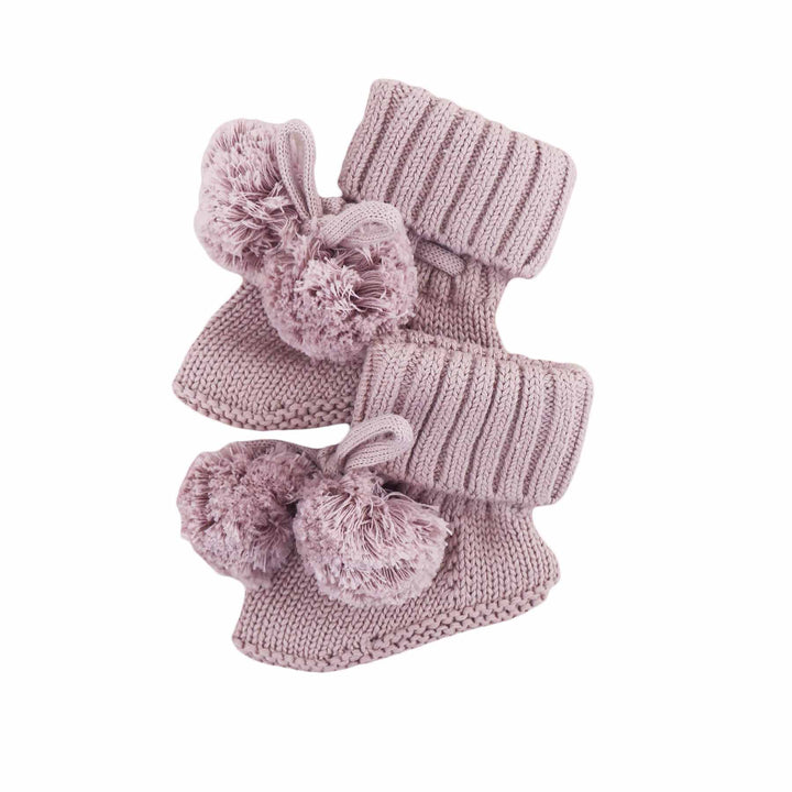 iris pom pom booties for babies 