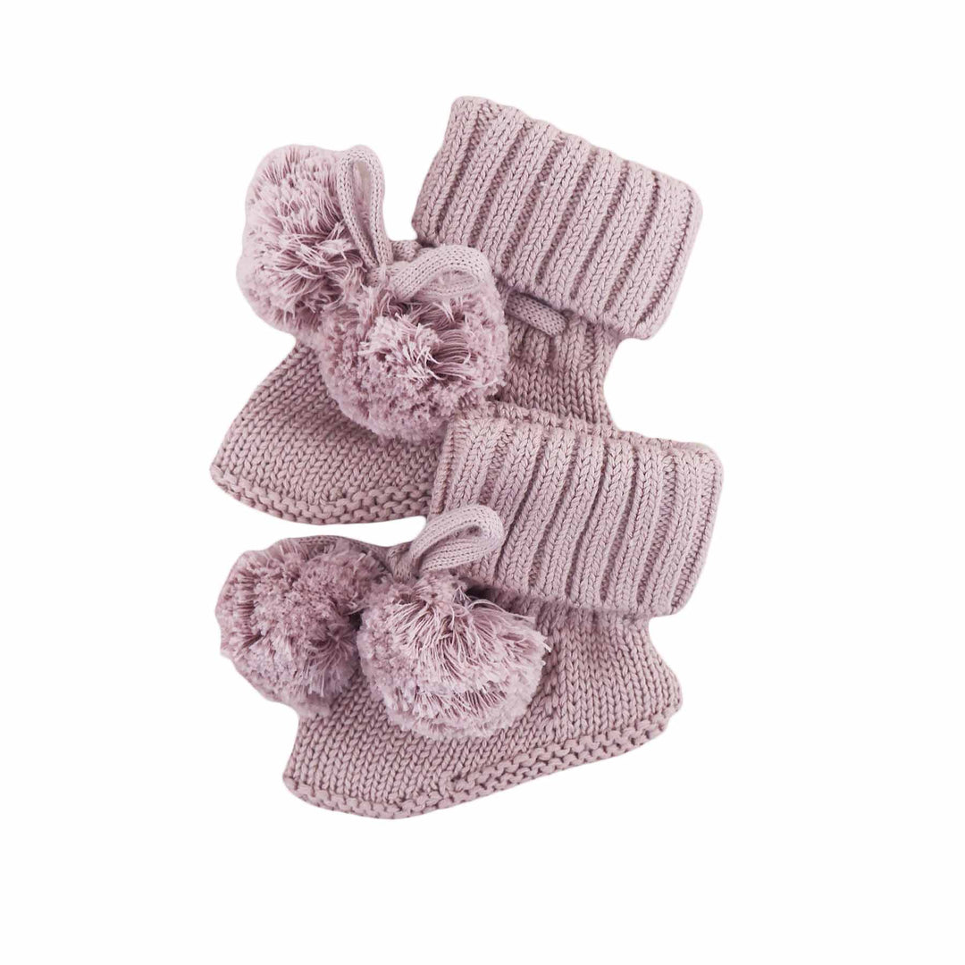 iris pom pom booties for babies