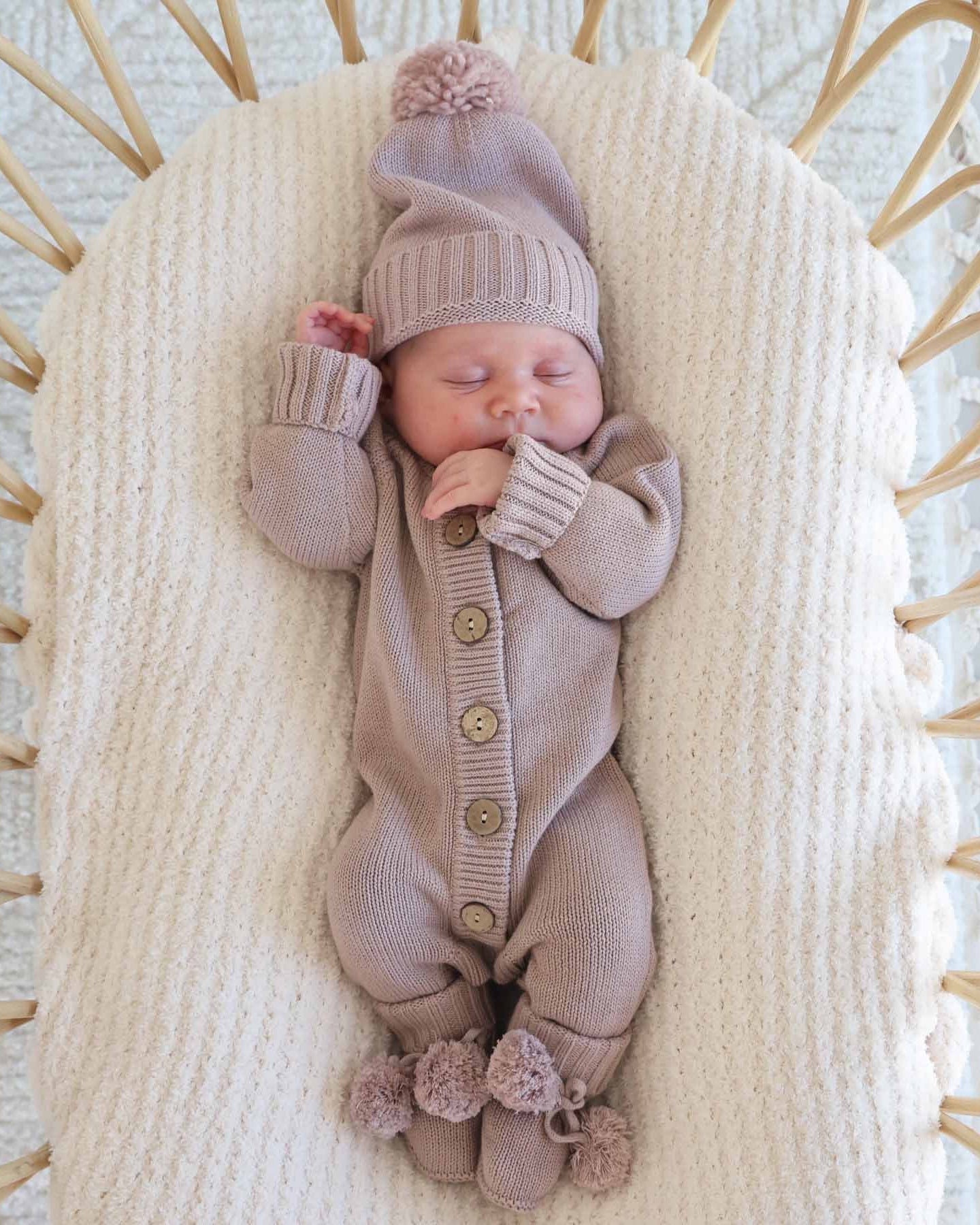 Knit Sweater Button Romper | Caden Lane