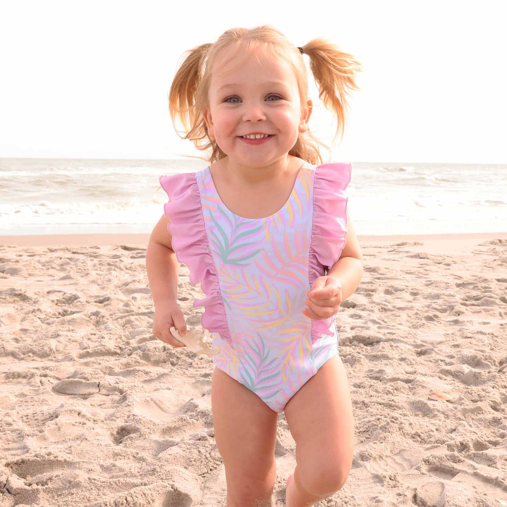Happy Cherry Girls Rash Guard Swimsuit – UPF 50+ One/Two-Piece Bathing Suit With Ruffle Skirt