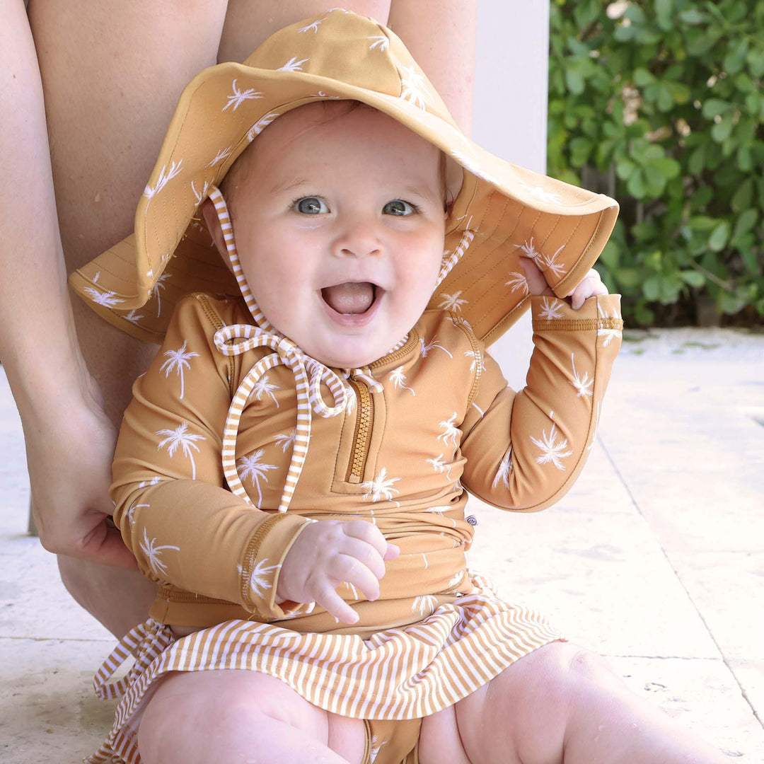 palm tree baby swim hat 