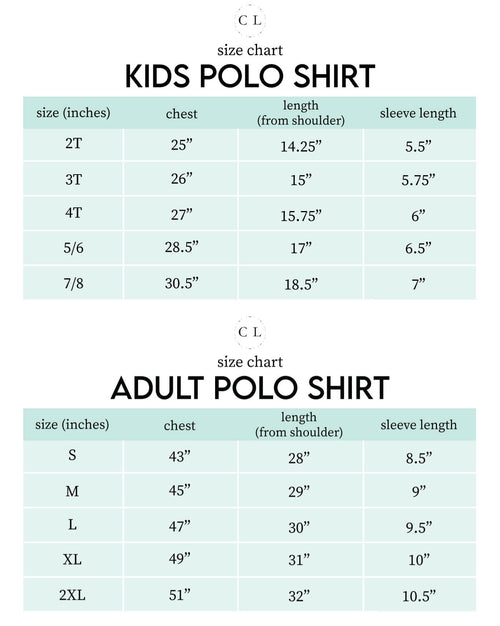 Sizing chart
