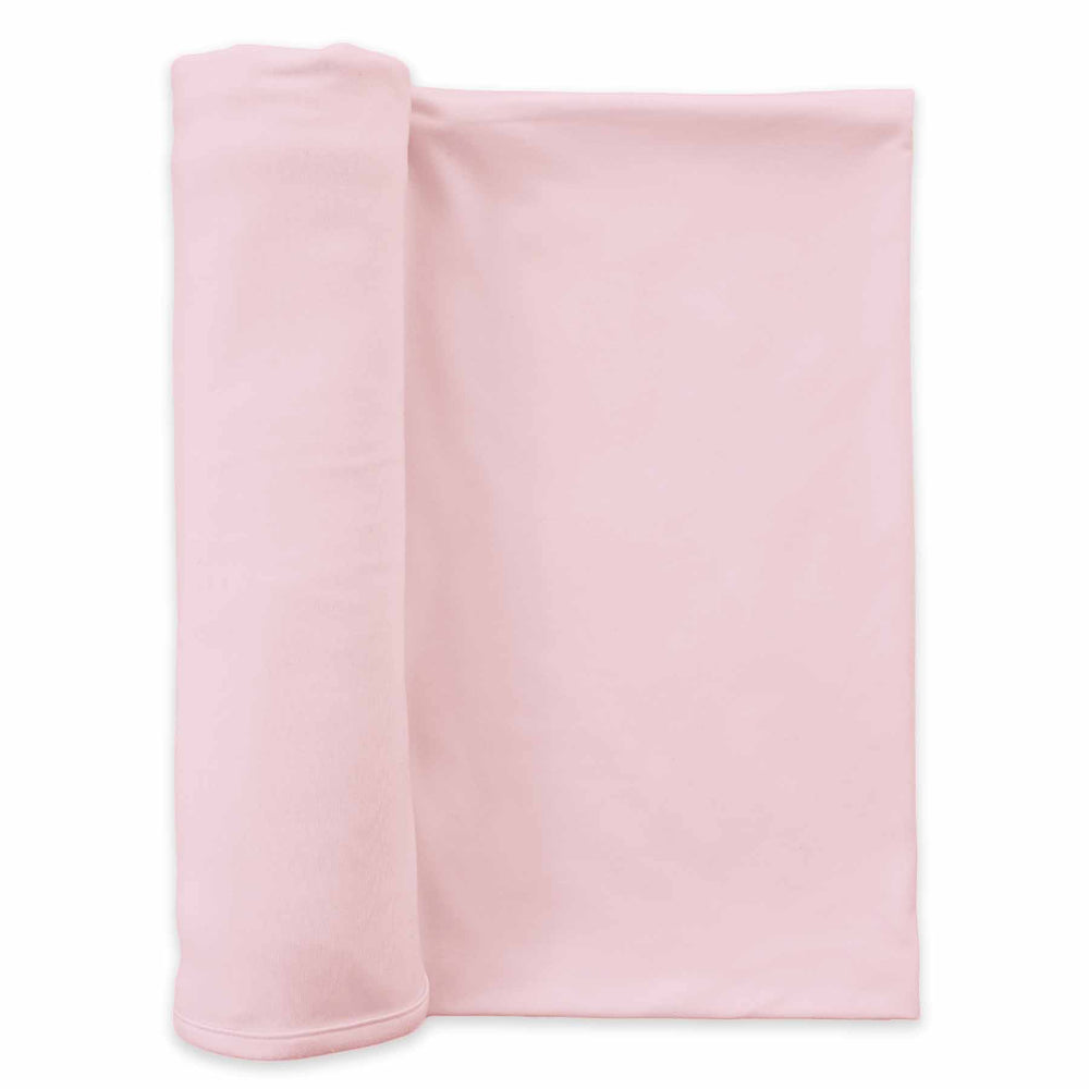 pink bamboo knit swaddle 