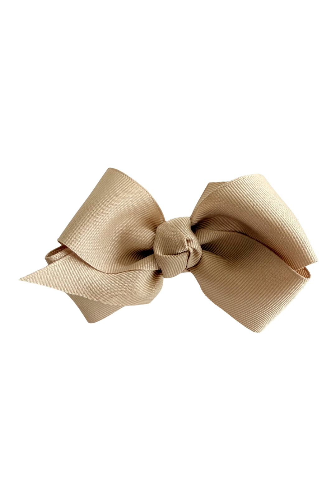 LARGE RIBBON BOW WITH CLIP IN TAUPE