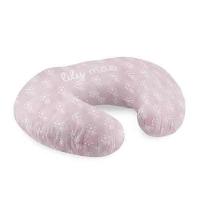 simple floral personalized nursing pillow cover