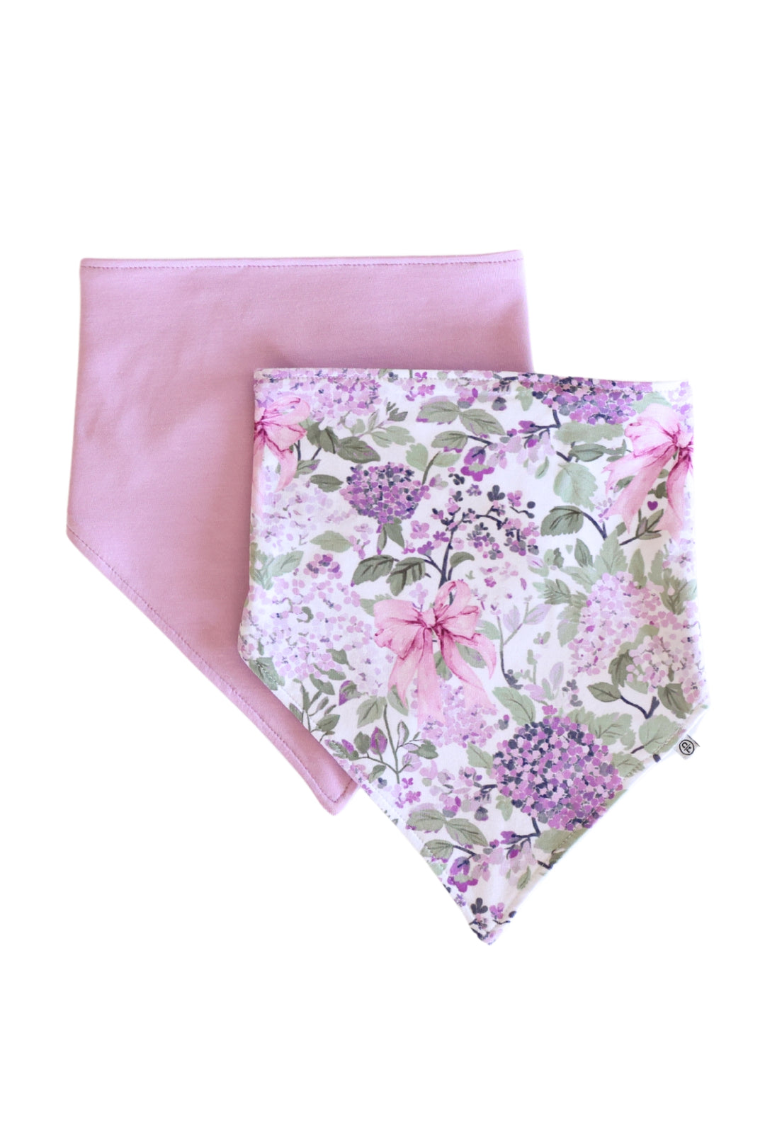 lavender lullaby two piece bandana bib set