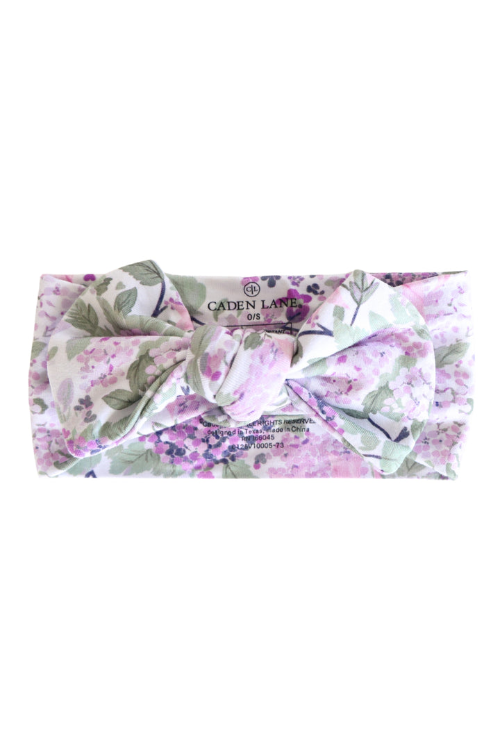 lavender lullaby knit large bow headwrap