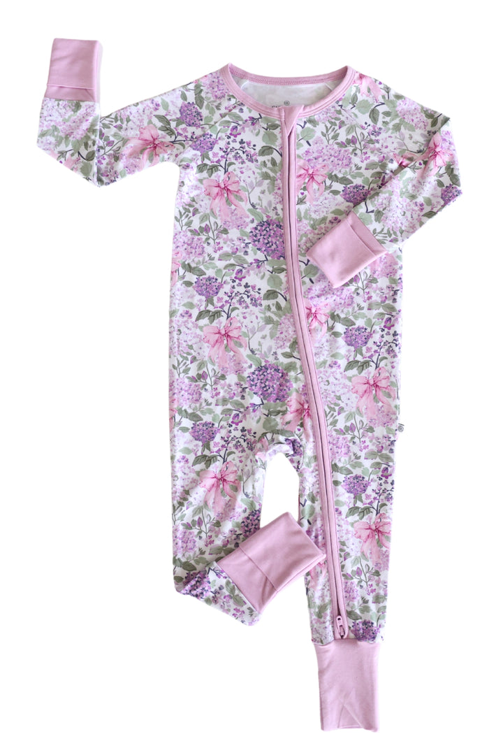 lavender lullaby convertible zip romper for girls 