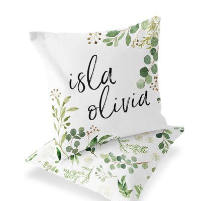 leafy greenery accent pillow 