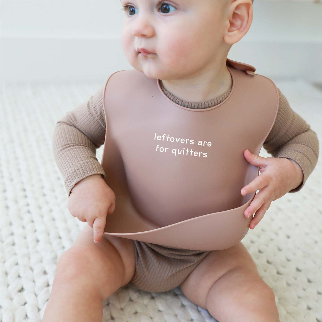 Silicone Sayings Baby Bibs