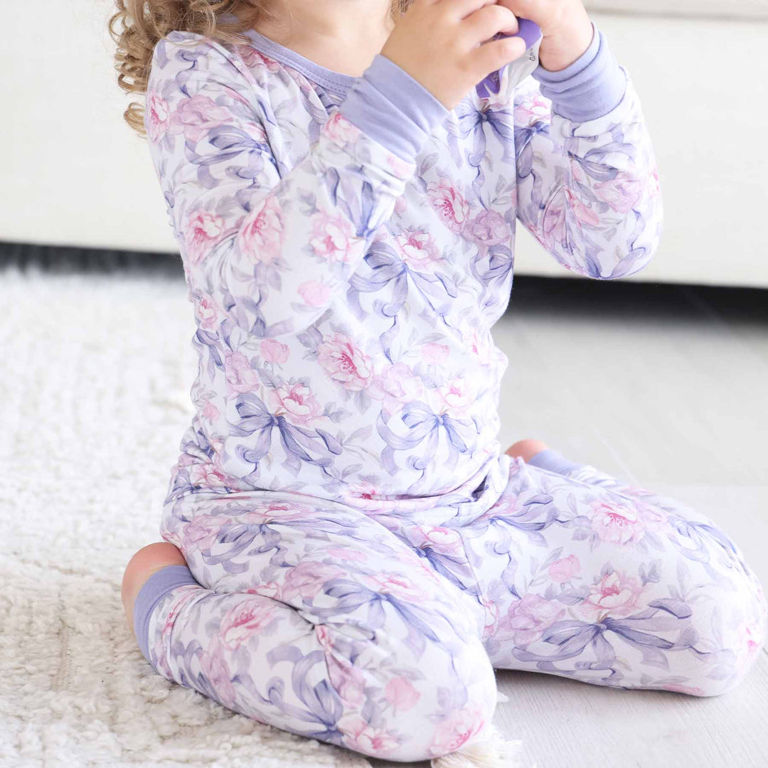 Leighton's Lavender pajamas for girls two piece set 